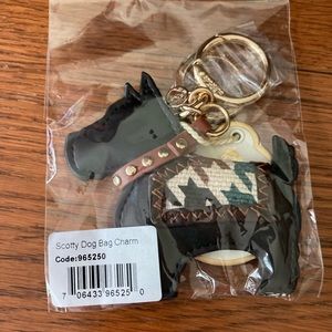New Spartina Leather Scottie Dog Bag Charm